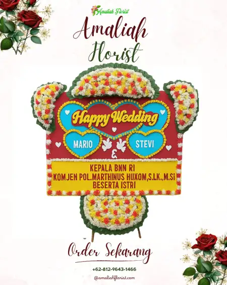 Papan Bunga Pernikahan Sambungan